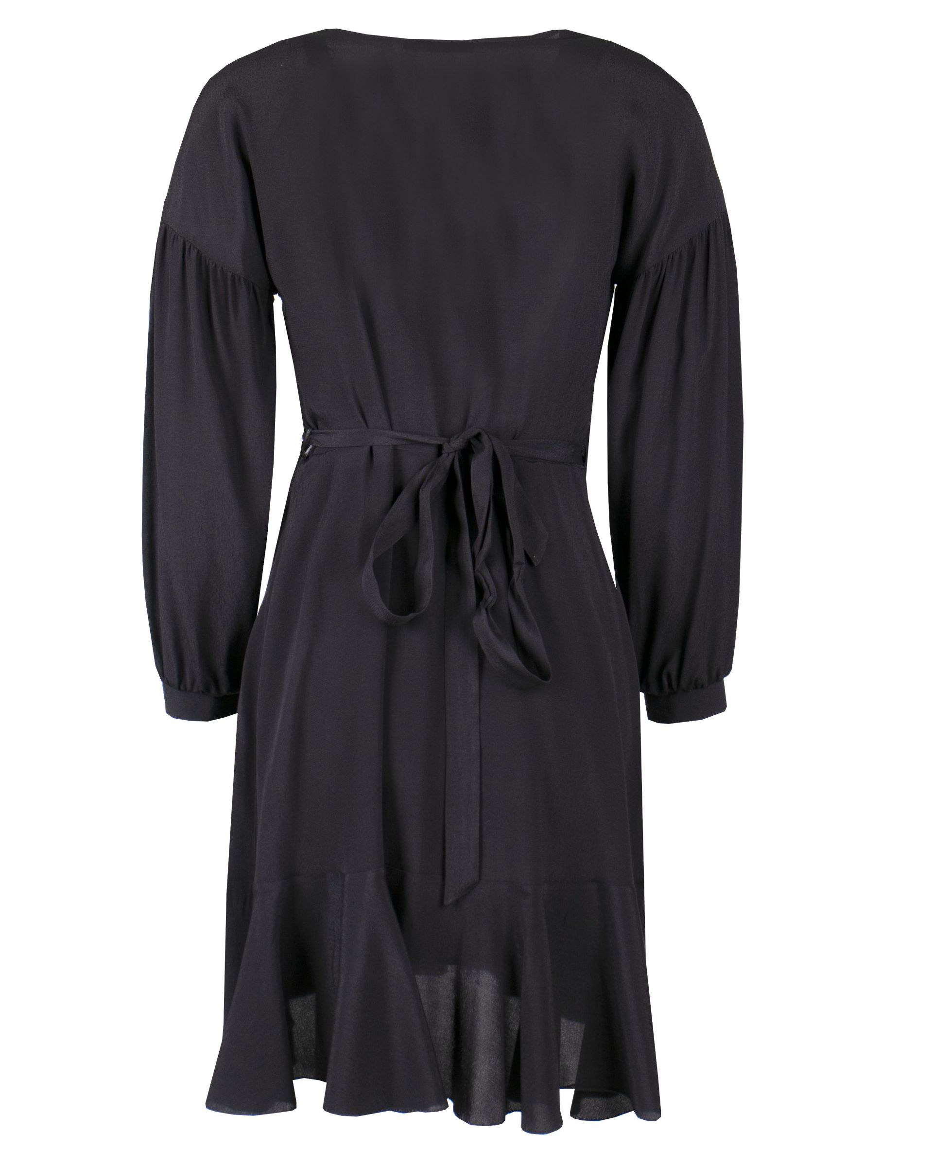 Wrap dress with long sleeves, with viscose and rayon 1